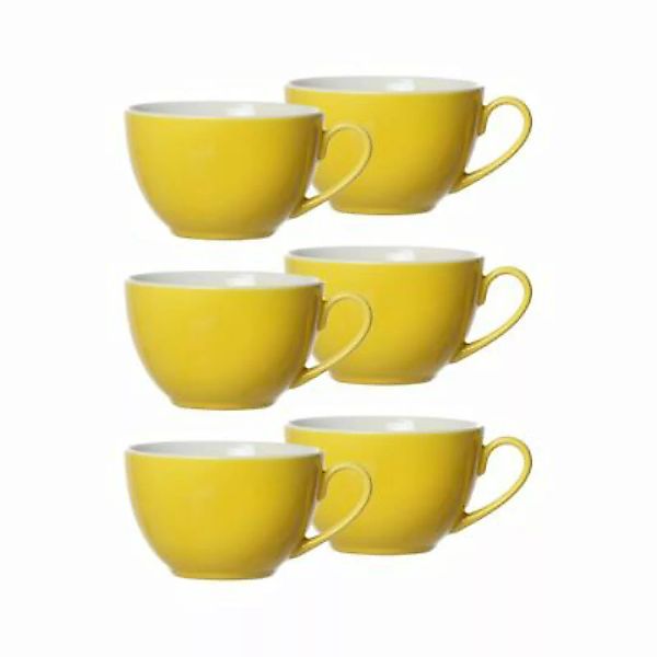 Ritzenhoff & Breker DOPPIO Kaffeetasse 200 ml gelb 6er Set Tassen günstig online kaufen