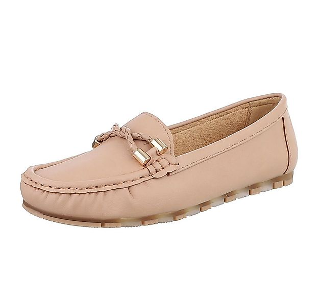 Ital-Design Elegante Mokassins mit geflochtener Schnürung für Damen Slipper günstig online kaufen