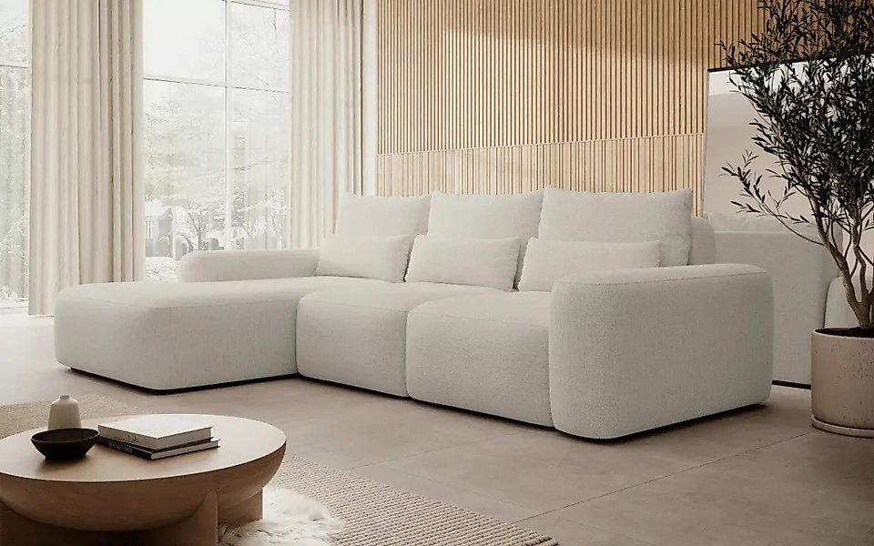 DB-Möbel Ecksofa "Caracas"mit Schlaffunktion, wasserabweisendem Chenille-Be günstig online kaufen