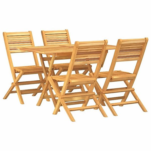 Vidaxl 5-tlg. Garten-essgruppe Massivholz Teak günstig online kaufen