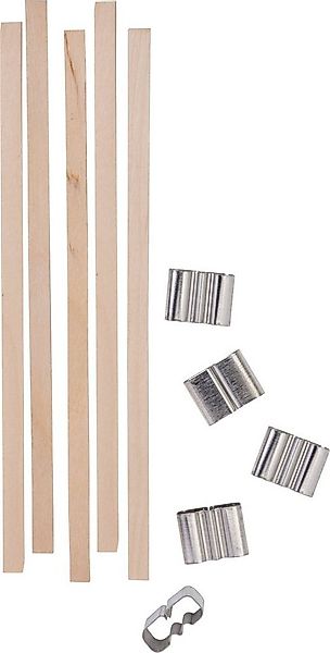 Stellwag Stumpenkerze Holzdochte, mit Halter günstig online kaufen