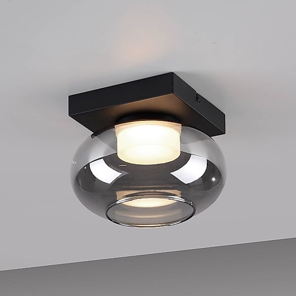 SCHÖNER WOHNEN LED-Deckenleuchte Sia, rauchgrau 3.000 K günstig online kaufen