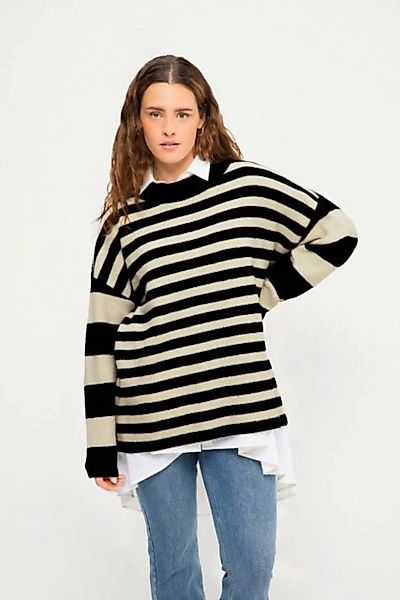 Studio Untold Strickpullover Pullover oversized Streifenmix Rundhals Langar günstig online kaufen