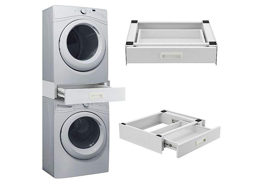 en.casa Zwischenbaurahmen, »Buxton« für Waschmaschine/Trockner mit Schublad günstig online kaufen