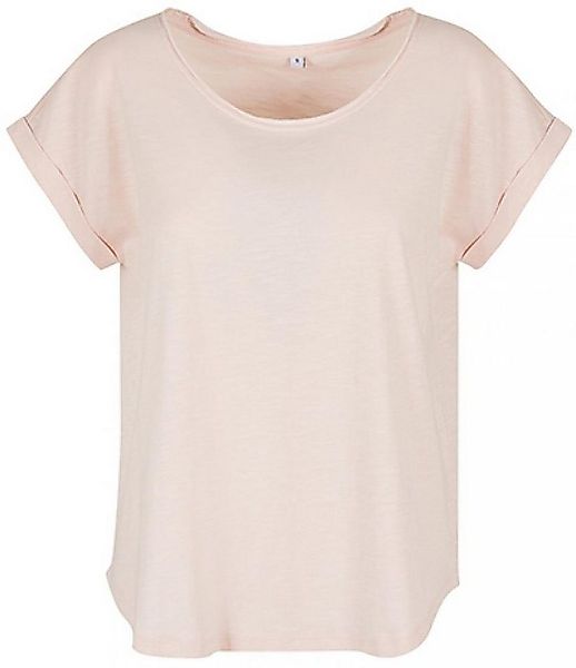 Build Your Brand Rundhalsshirt Damen Long Slub Tee / Hinten extra lang gesc günstig online kaufen