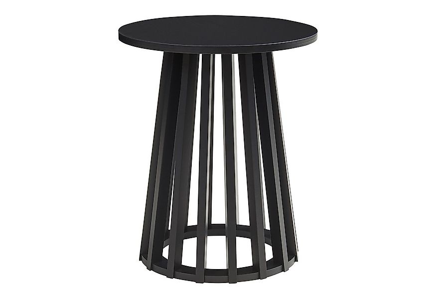 en.casa Beistelltisch, »Buzzard« Ø40 x 48 cm mit Bambusgestell rund Schwarz günstig online kaufen