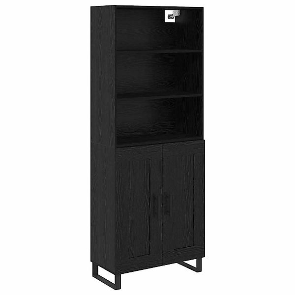 vidaXL Highboard Wandmontiert 2 Stk Schwarz Eichen-Optik Holzwerkstoff 3416 günstig online kaufen