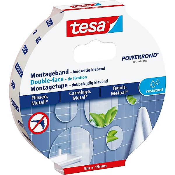 Tesa Montageband für Fliesen und Metall 5 m günstig online kaufen