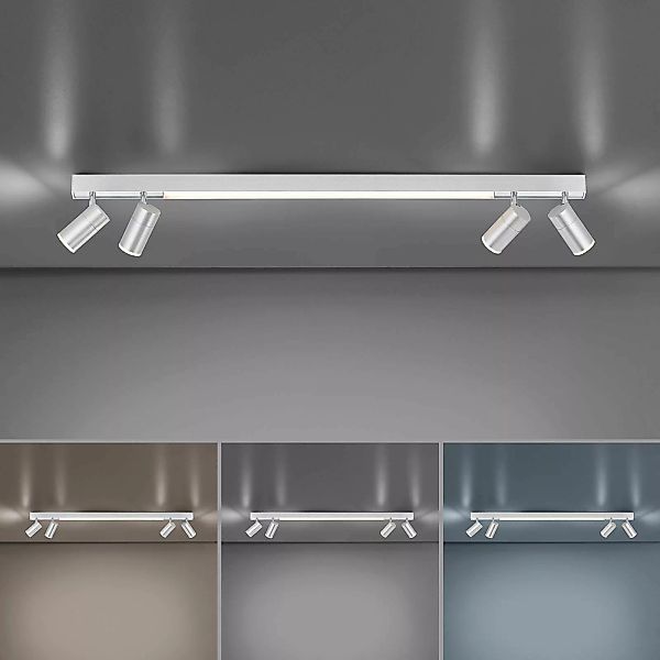 LED-Deckenlampe PURE Lines, 120 cm, silber, Fernbedienung günstig online kaufen