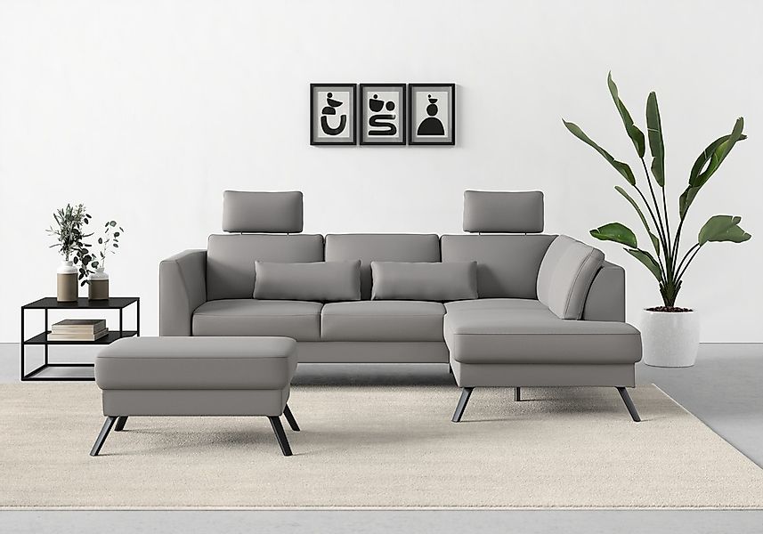 sit&more Ecksofa "Lindholm L-Form" mit Sitztiefenverstellung und Federkern günstig online kaufen