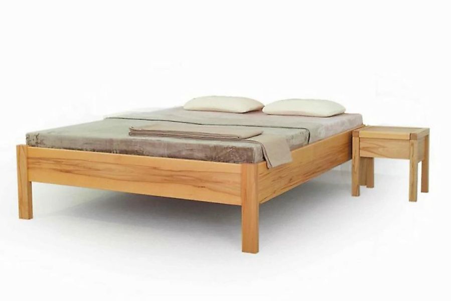 Natur24 Einzelbett Doppelbett Liva 160x200 Metallfrei Buche ohne Kopfteil günstig online kaufen