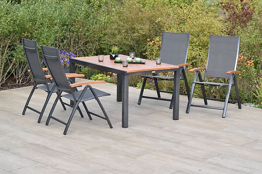 MERXX Garten-Essgruppe ""Toblino"", (Set, 5 tlg., 5-fach verstellbare Rücke günstig online kaufen