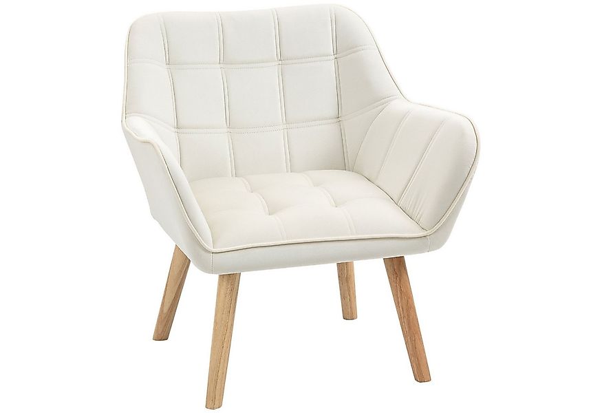 furnicato Cocktailsessel Polstersessel Skandi Design Samtoptik Creme bis 12 günstig online kaufen