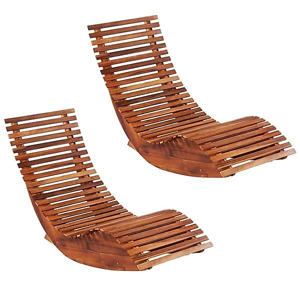 vidaXL Schaukelstühle Sonnenliegen 2 Stk Akazienholz 277093 günstig online kaufen