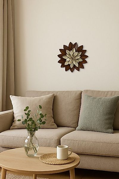 moebel-direkt-online Wanddekoobjekt aus Metall Durchmesser 25 cm, braun/sil günstig online kaufen