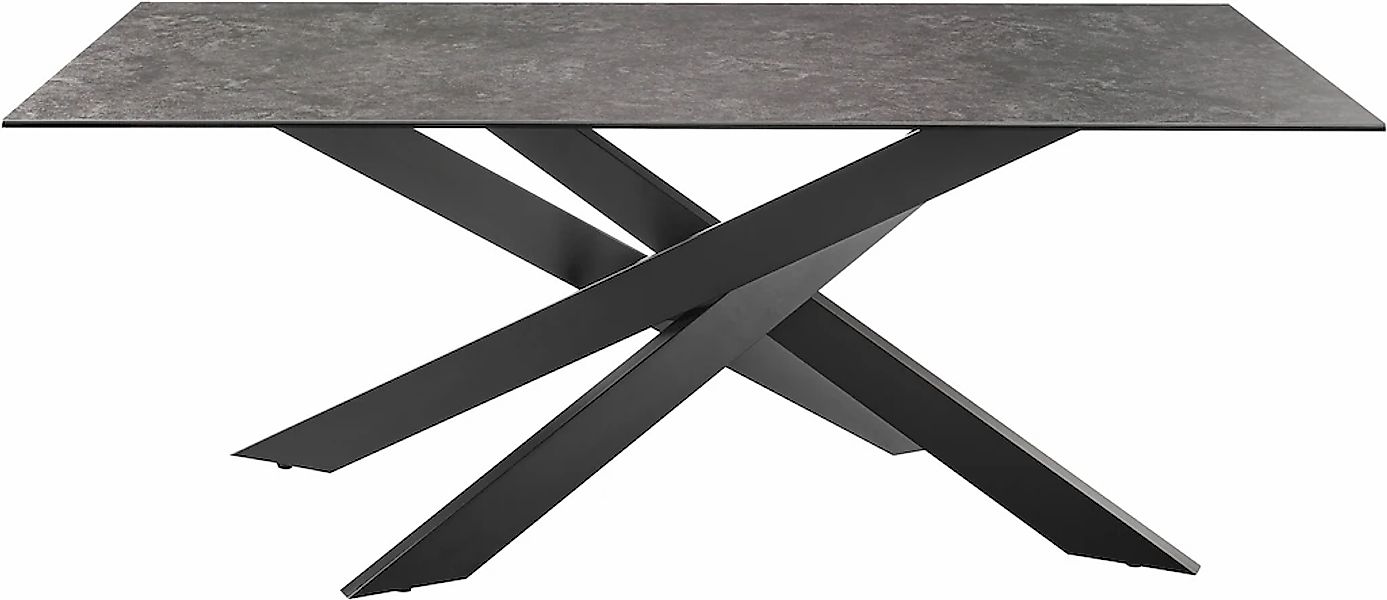 set one by Musterring Esstisch "Baltimore" Platte aus Glas-Keramik, Kreuzfu günstig online kaufen