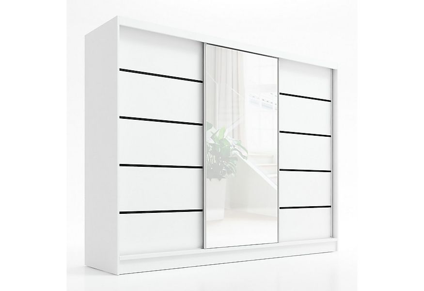 A&J MöbelLand GmbH Schiebetürenschrank AURI 2 mit 3 Schubladen und Spiegel günstig online kaufen