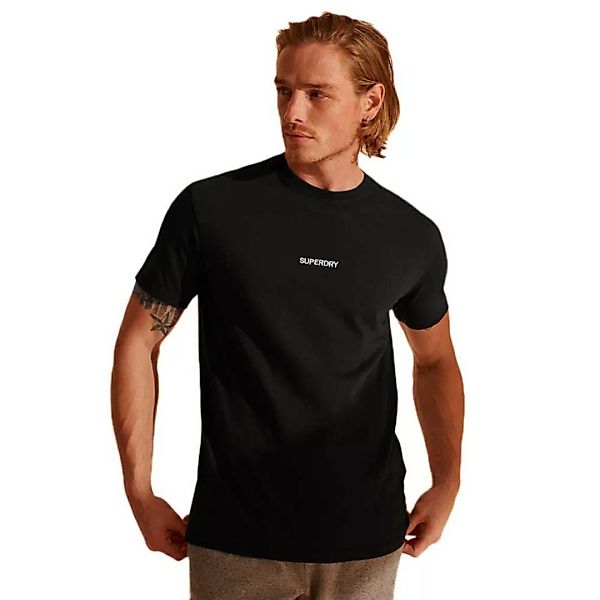 Superdry Micro Logo Box Fit Kurzarm T-shirt M Black günstig online kaufen