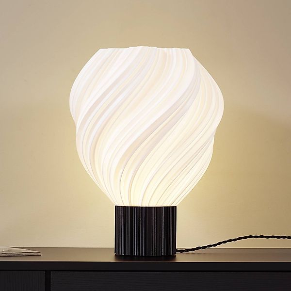 Lindby Tischleuchte Nuvia, Höhe 39,1 cm, weiß, gedreht günstig online kaufen