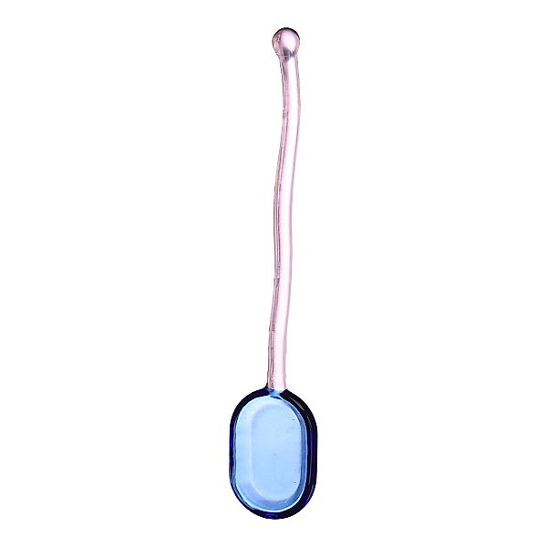 Glaslöffel CURVY ca. L15cm, blau günstig online kaufen