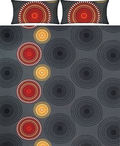 REDBEST Bettwäsche Bettwäsche, Biber, Kreise günstig online kaufen