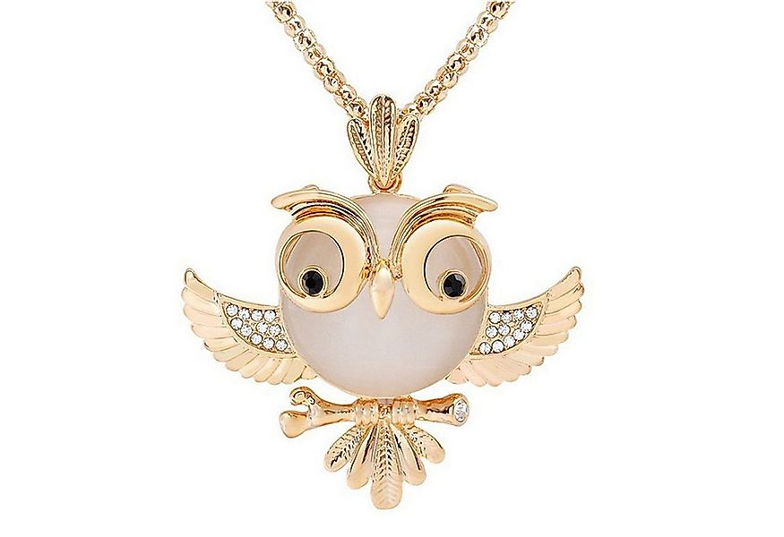 KARMA Lange Kette Pulloverkette Eule Gold 74 cm Gold Damen (Geschenk für Fr günstig online kaufen