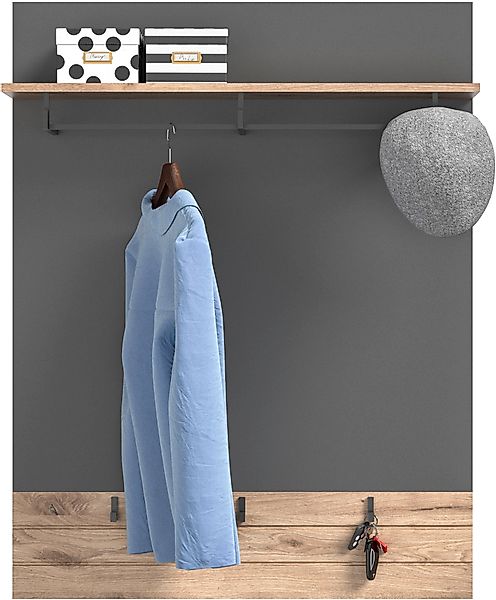 Home affaire Garderobenpaneel "Riga, Höhe 117 cm, mit Hutablage, Kleidersta günstig online kaufen