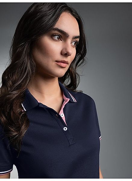 Trigema Poloshirt TRIGEMA Polo Shirt in Kontrastfarbigen Akzenten (1-tlg) günstig online kaufen