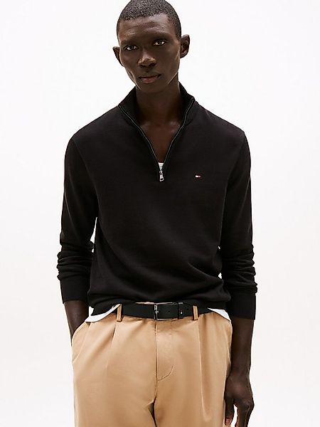Tommy Hilfiger Troyer ESSENTIAL COTTON ZIP MOCK günstig online kaufen