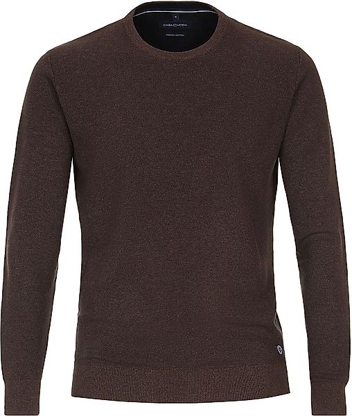 Casa Moda Pullover O-Halsausschnitt Melange Gelb - Größe XL günstig online kaufen