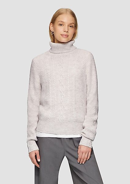 QS Longpullover Strickpullover Kuscheliger Zopfstrickpullover (1-tlg) günstig online kaufen