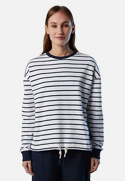 North Sails Sweatshirt Gestreiftes Sweatshirt mit Kordelzug mit sportivem D günstig online kaufen