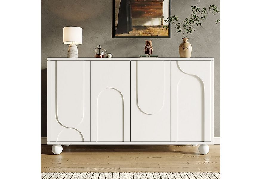 KLAM HOME Sideboard Schrank mit Stauraum, Anti-Dumping, verstellbarer Platt günstig online kaufen
