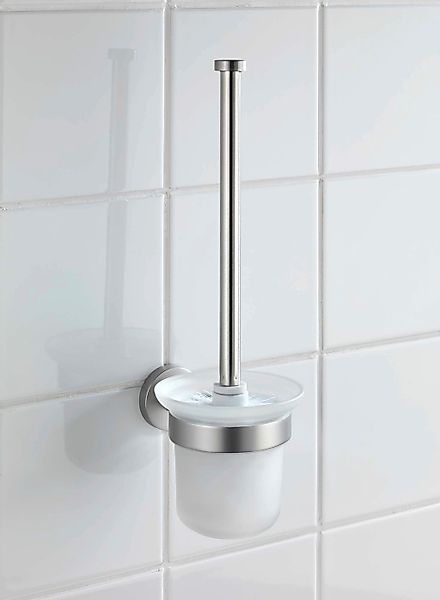 WENKO WC-Garnitur »Bosio«, aus Edelstahl-Glas, Edelstahl rostfrei günstig online kaufen
