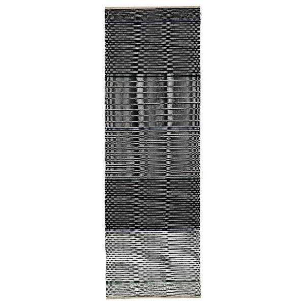 Tribulus One Wollteppich 80 x 250cm schwarz, weiß, blau, grün günstig online kaufen