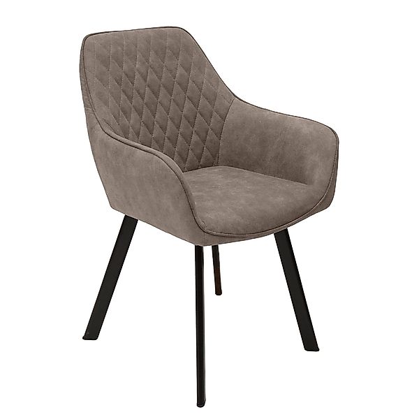riess-ambiente Polsterstuhl PALERMO taupe / schwarz günstig online kaufen