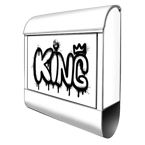 Banjado Design Briefkasten Silber Pulverbeschichtet 39x47x14cm 2 Schlüssel günstig online kaufen