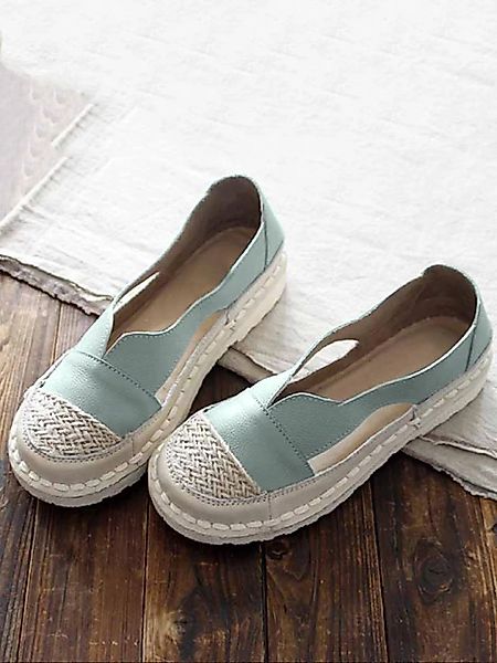 LOSTISY Plus Größe Damen Loafer Runde Zehe Lässige Slip-on-Flats mit Hohlnä günstig online kaufen