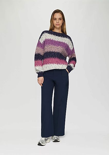 QS Stoffhose Wide-Leg-Hose mit Bundfalte günstig online kaufen