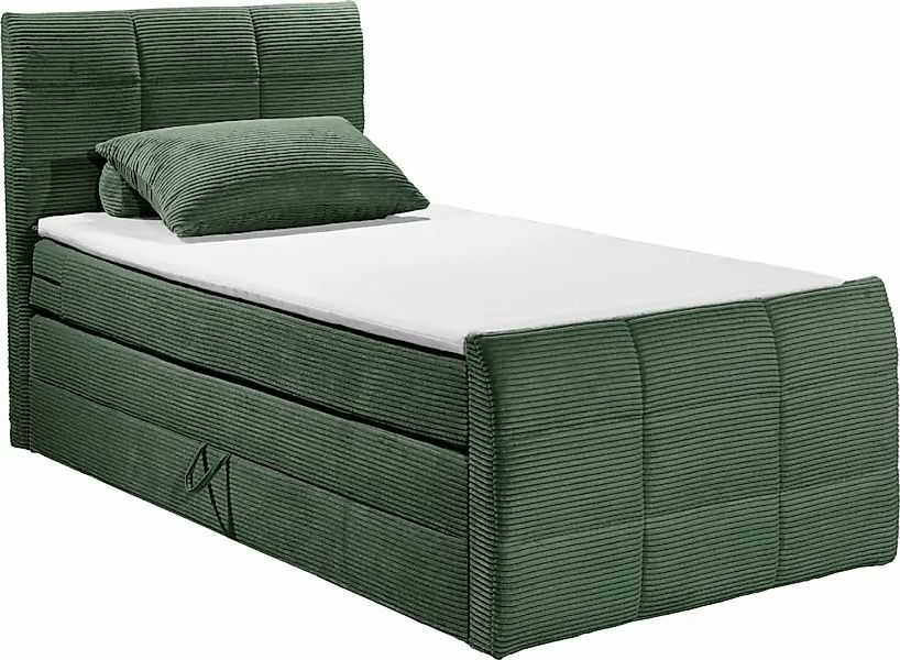 ED EXCITING DESIGN Boxspringbett »Bolivia«, harte Seite mit Kokosmatte, wei günstig online kaufen