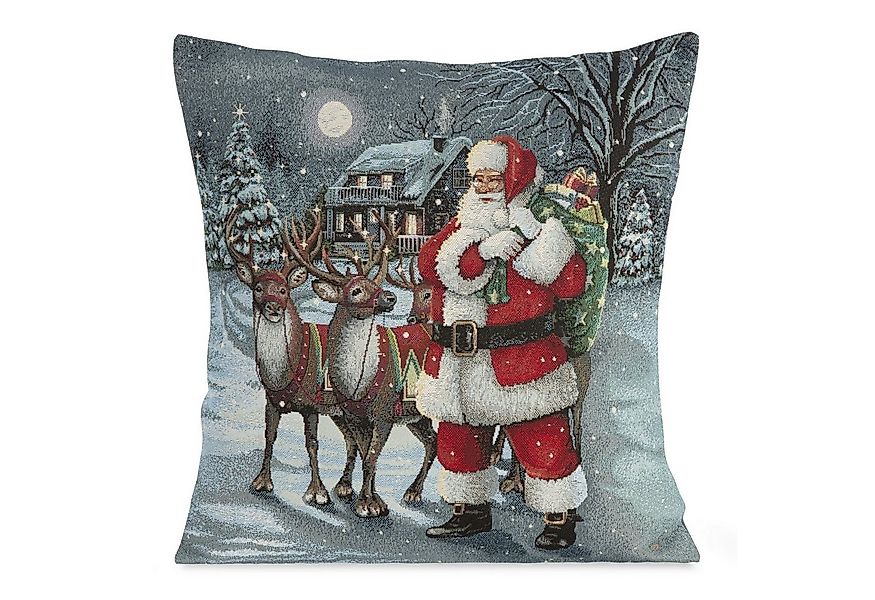 Eurofirany Kissenbezug Winter Weihnachten 45x45 Kissenbezüge Gobelin Kissen günstig online kaufen