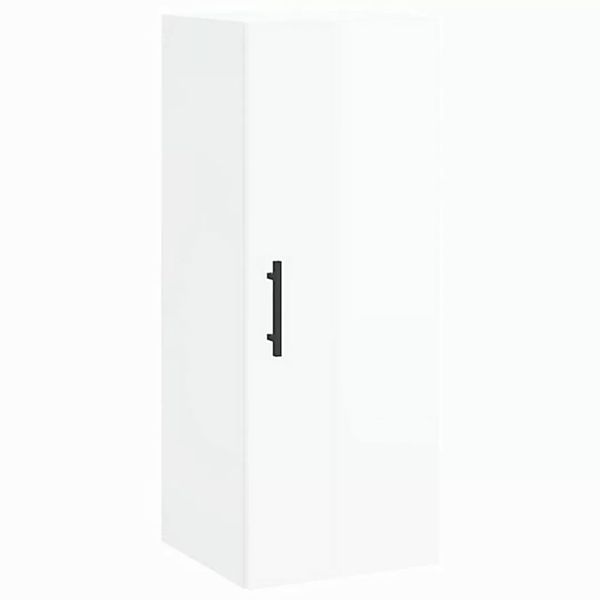 vidaXL Hängeschrank Wandschrank Hochglanz-Weiß 34,5x34x90 cm Hängeschrank günstig online kaufen