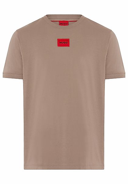 HUGO T-Shirt "Diragolino" Rundhalsausschnitt, Regular Fit, Logo-Label günstig online kaufen