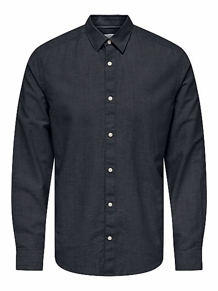 ONLY & SONS Langarmhemd "ONSCANTLEY LIFE LS SOLID LINEN SHIR OTL" günstig online kaufen