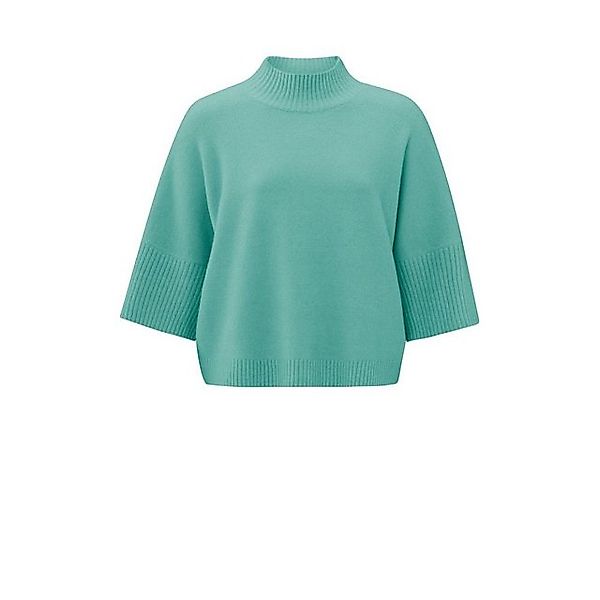 YAYA Stillpullover Weicher Pullover mit Stehkragen und Dreiviertelärmeln günstig online kaufen
