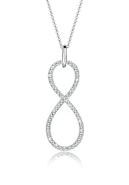 Elli Premium Kette mit Anhänger "Infinity Kristalle Endless 925 Silber" günstig online kaufen