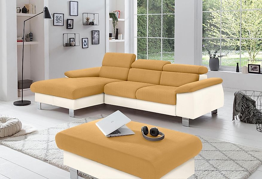 COTTA Polstergarnitur "Komaris L-Form, B: 242 bzw. 100 cm (Set: Ecksofa & H günstig online kaufen