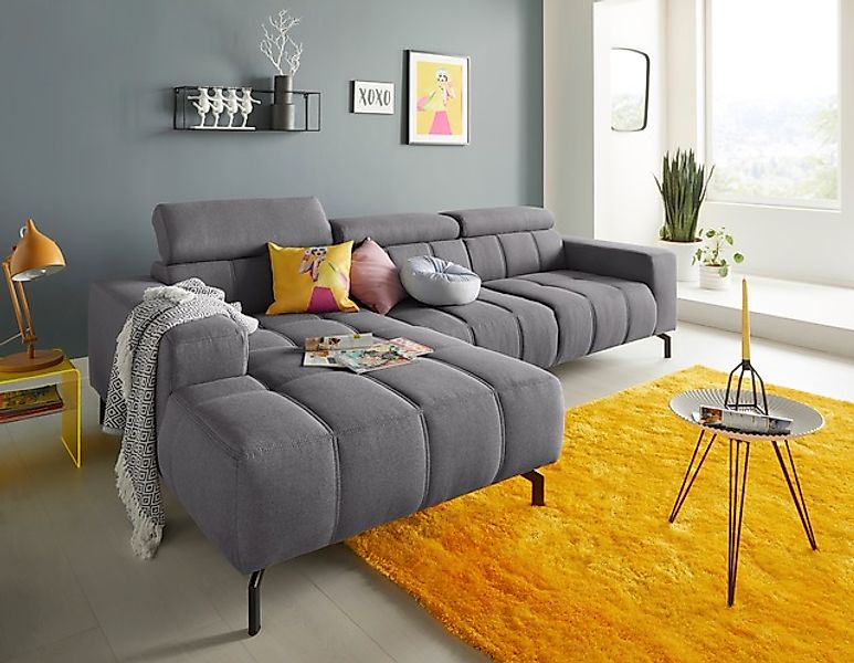DOMO collection Ecksofa »Cunelli tolle Sitznähte als Designelement, fester günstig online kaufen