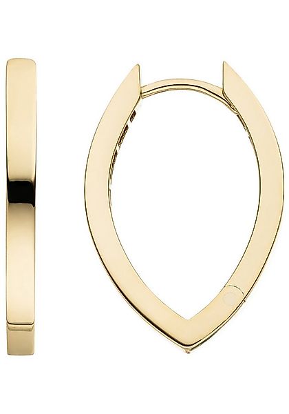 JOBO Paar Creolen Ohrringe spitz oval 21 mm, 8 Karat 333 Gold günstig online kaufen