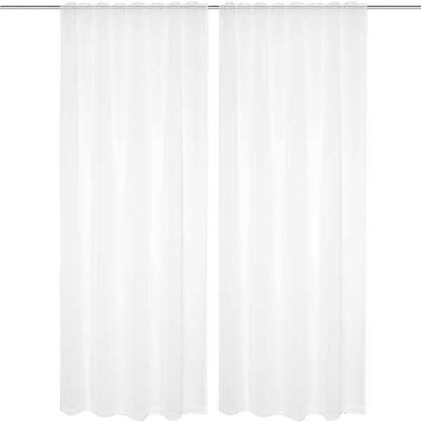 HOME WOHNIDEEN Gardine "DOLLY" Multifunktionsband 2 Stk. tlg. transparent günstig online kaufen
